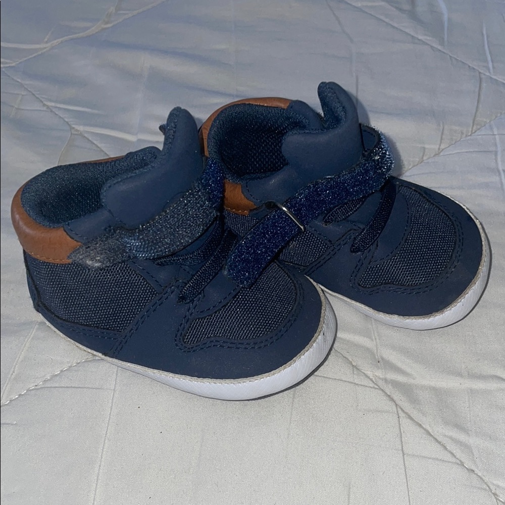The Children's Place Blue and Brown Baby Walker Sneakers